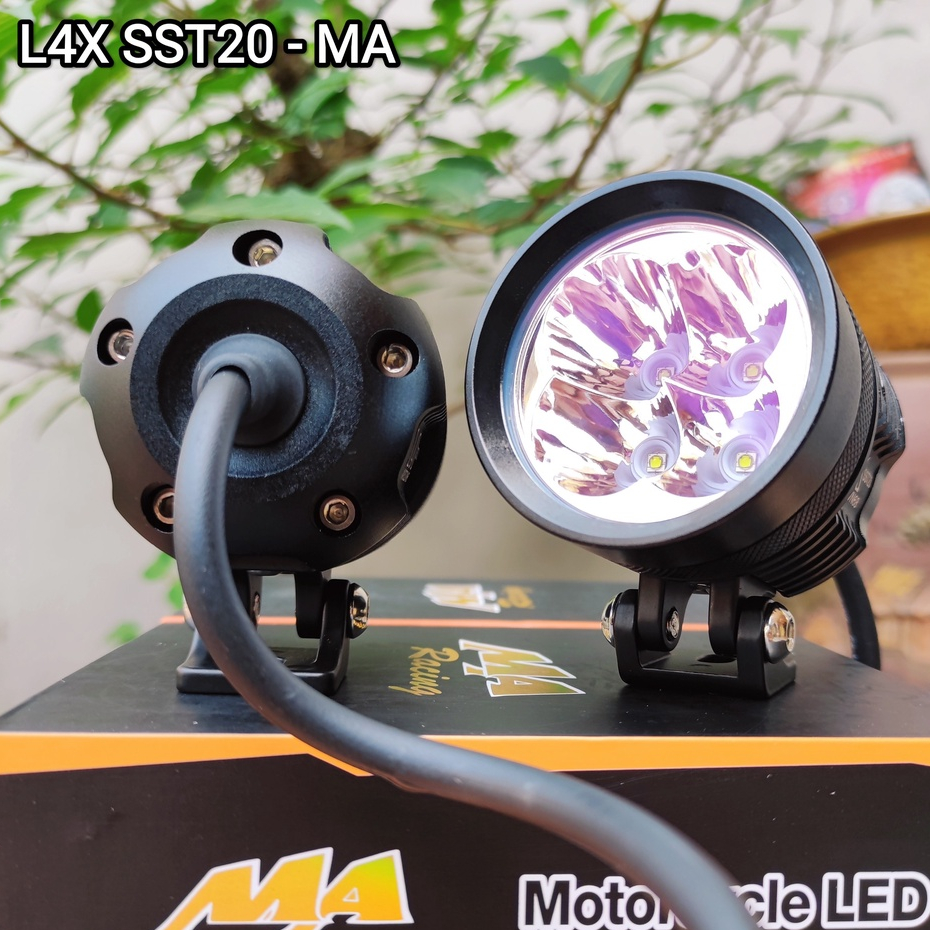 ( Tặng Len Vàng ) Đèn Trợ Sáng L4X SST20 MA - Ánh Sáng Gom, Chiếu Sáng Xa Lắp Xe Máy, Motor...