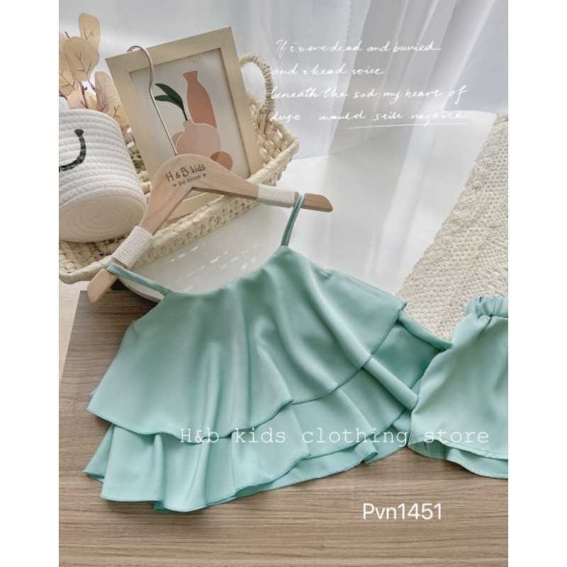 Bộ Quần Áo 2 Dây Lụa Mango Cho Bé Gái_Umeekids