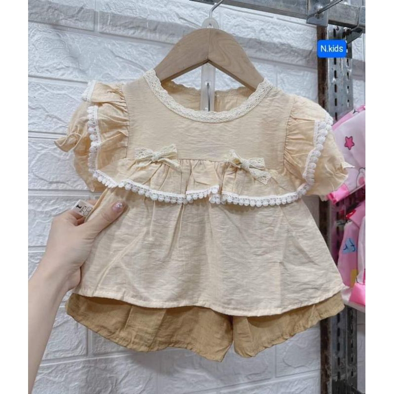 Bộ đũi nơ cho bé size 8_22kg