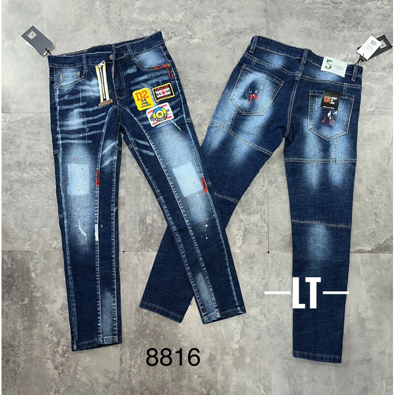 Những mâu quần jen nam  dài dsq ông côn quản châu lô gô hót nhất 2023 hình  ảnh  thật  giá rẻ khoá  lệch  kéo vàng