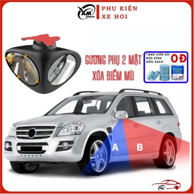 Gương Cầu Lồi 2 Mặt Quan Sát Bánh Trước, Bánh Sau Ô Tô XM_STORE