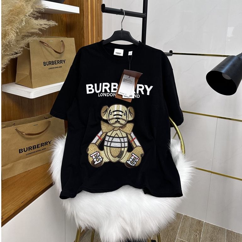 [ Hàng chuẩn ] Áo phông nam BURBERRY Teddy Thêu thời trang nam nữ hot trend ⚡ GIÁ CỰC TỐT ⚡ áo thun BURBERRY Teddy Thêu