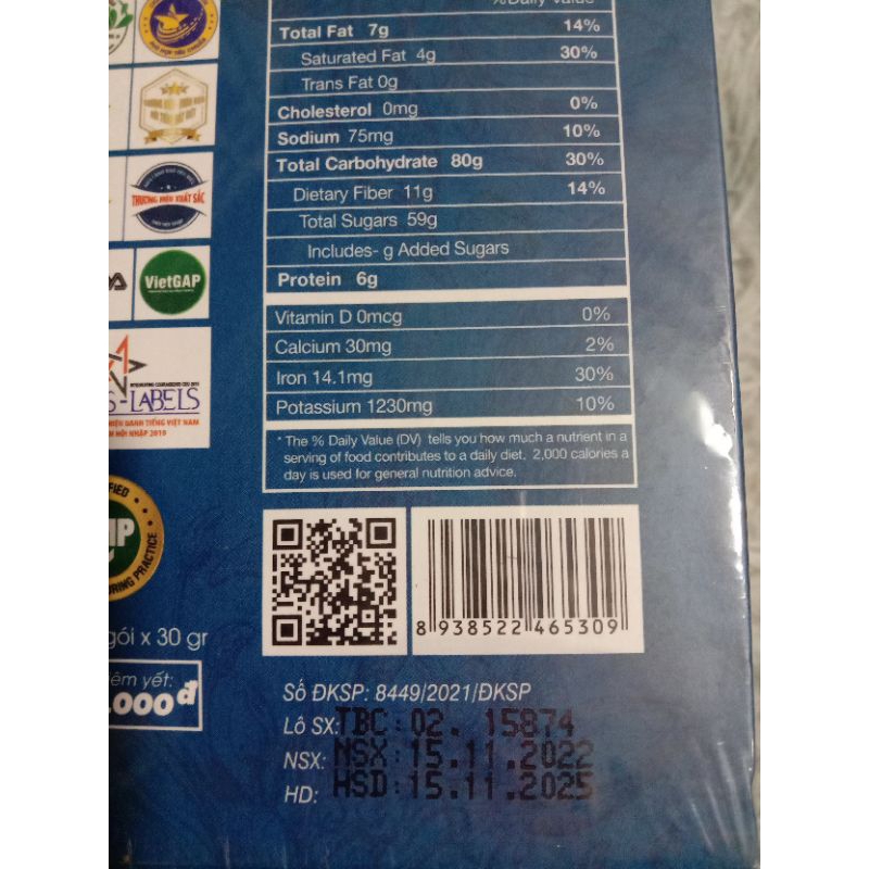 Ca cao màu xanh hộp 20 gói hàng chính hãng