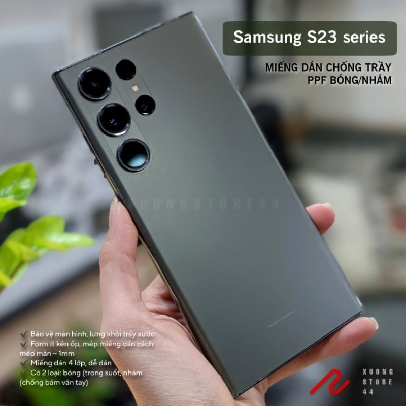 Miếng dán dẻo chống trầy PPF Samsung S23 Ultra | S23 Plus | S23 bóng , nhám