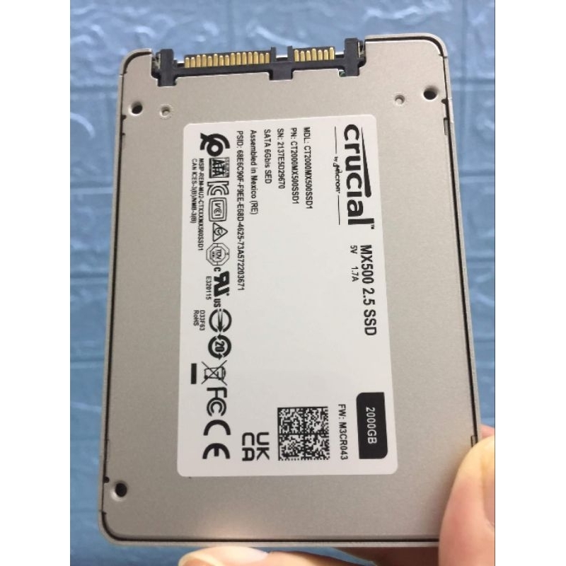 Ổ cứng SSD Crucial BX500 2TB 2.5inch SATA3 - bảo hành 36 tháng