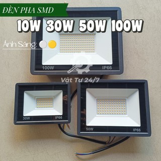 Đèn pha led siêu sáng hạt smd mini 10w 30w 50w 100w lắp ngoài trời ip66 bảng hiệu rọi tranh sân vườn giá rẻ