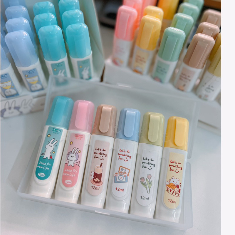 Bút xóa nước nhiều màu dễ thương, bút tẩy cute cho học sinh văn phòng phẩm