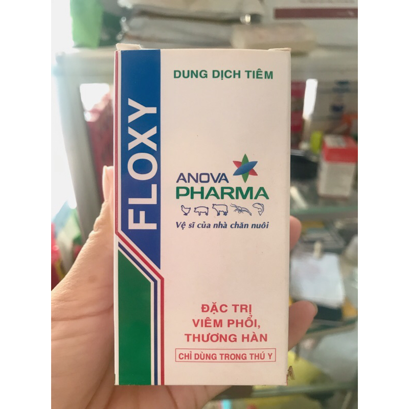 FLOXY chai 100ml viêm phổi, thương hàn trên trâu, bò,dê,cừu, gà, vịt, heo