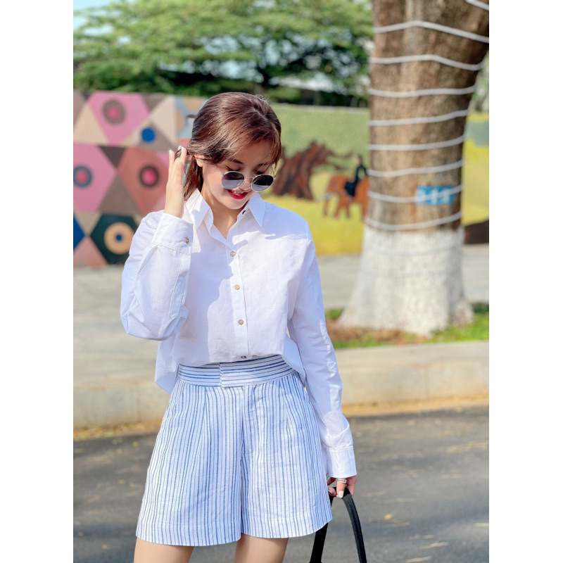 TEEMIN - Quần Đùi Bản To Linen Cao Cấp