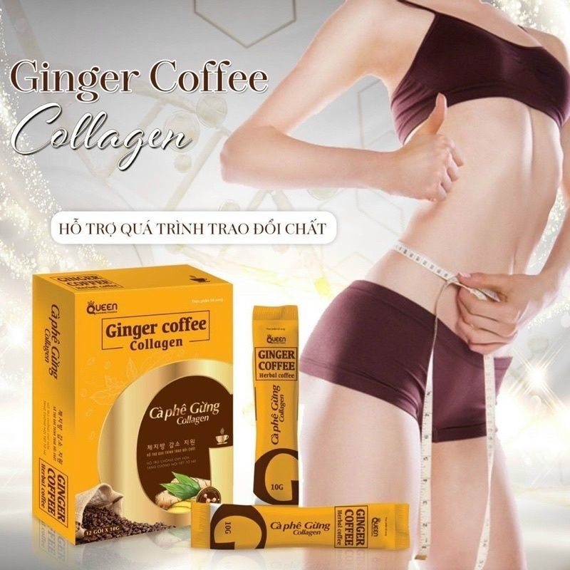 Ginger Coffee Cà Phê Gừng Giảm Cân Hộp 12 gói