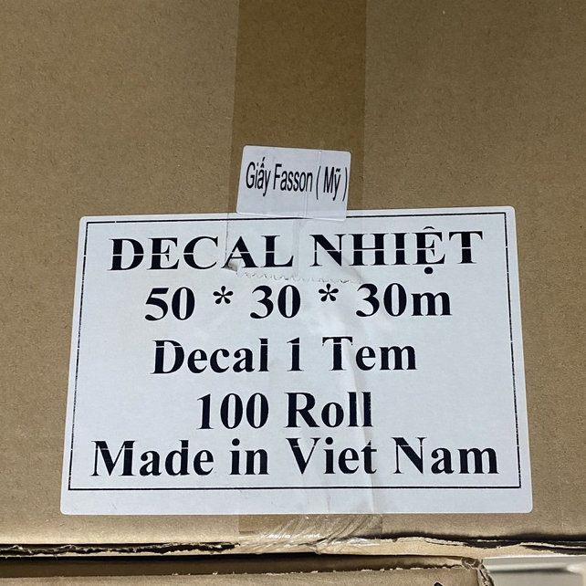 Cuộn 900 tem trà sữa 50x30 - Tem nhiệt in tem nhãn, in mã vạch, in tem phụ 50x30mm - 5x3cm