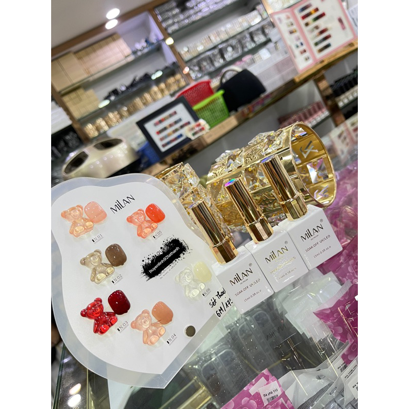 Set sơn gel thạch Milan 6 màu - Tặng kèm bảng màu hãng sơn sẵn