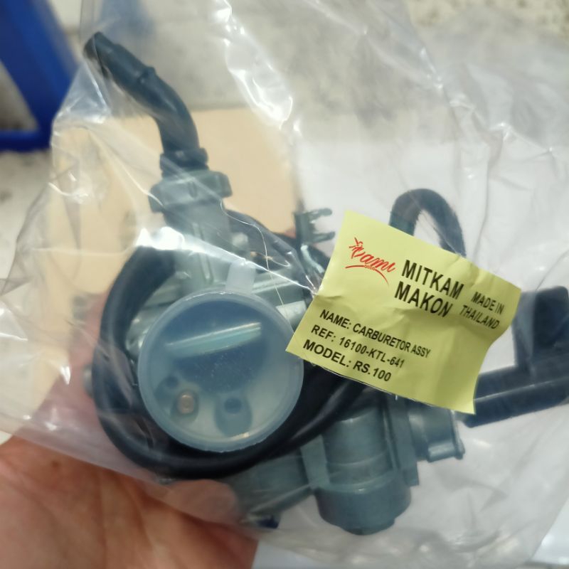 Chế hoà khí, bình xăng con xe máy Rs100 wave s100 chính hãng mitkam makon thái lan nhập khẩu