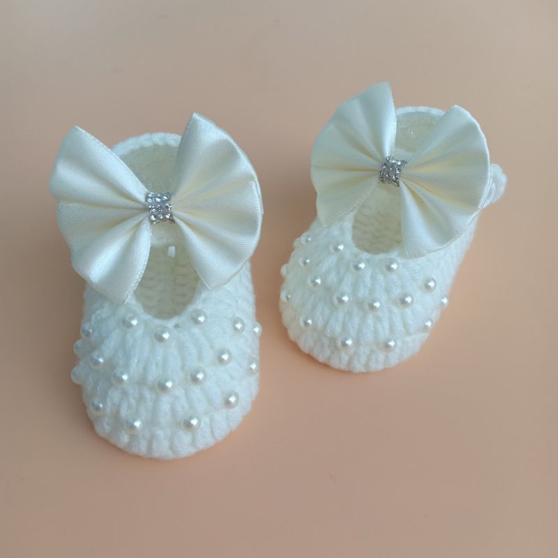 Giày búp bê handmade cho bé  - Giày len handmade cho bé