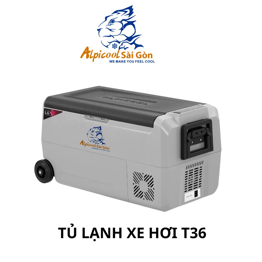 Tủ lạnh xe hơi T36 36L Alpicool Sài Gòn Chính Hãng, 2 ngăn riêng biệt