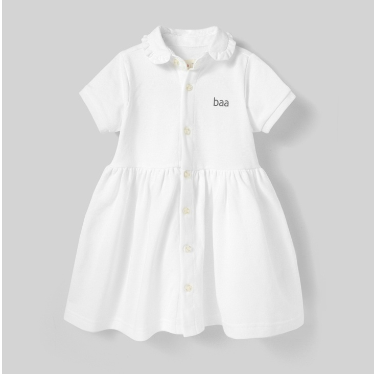 Đầm bé gái cotton ép logo baa, váy polo cho bé gái cổ sen từ 1 tuổi - 7 tuổi Baa Baby - B-GT-AD04N-05