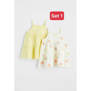 Set 2 váy cotton 2 dây 3 tầng