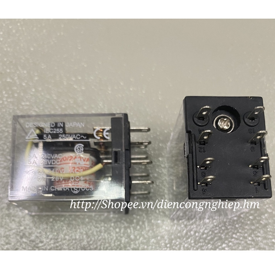 Rơ le Relay trung gian 8 chân, 14 chân các loại 12V, 24V, 110V, 220V, 380V