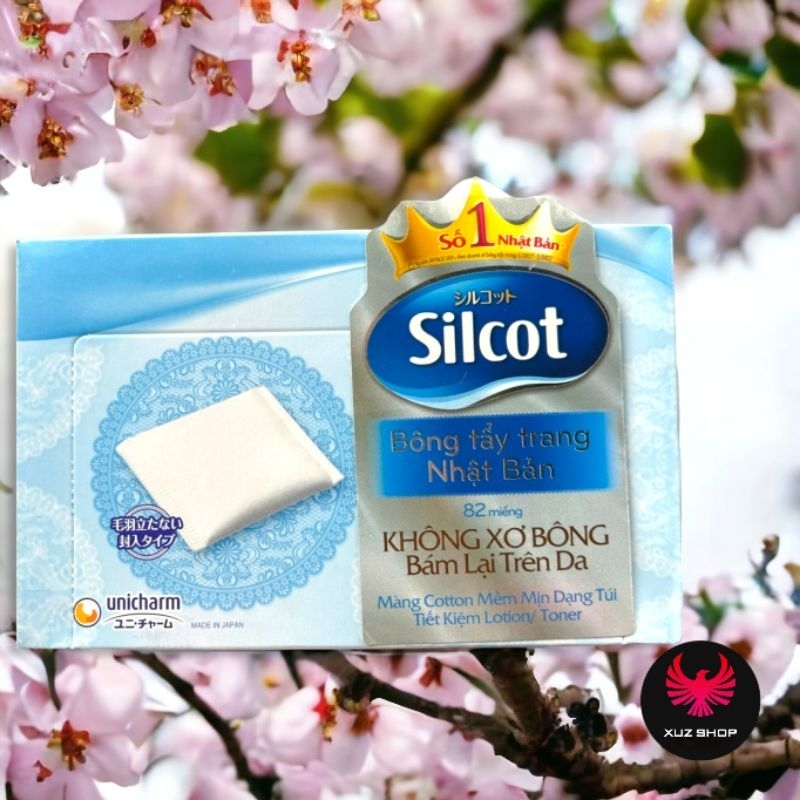 Hộp bông tẩy trang SILCOT Nhật Bản cao cấp 82 miếng