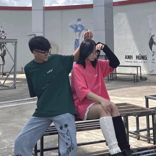 2 - Áo thun nam nữ unisex YOUTH form rộng cổ tròn tay lỡ vải Cotton xịn FreeSize(38-65Kg) - Luv