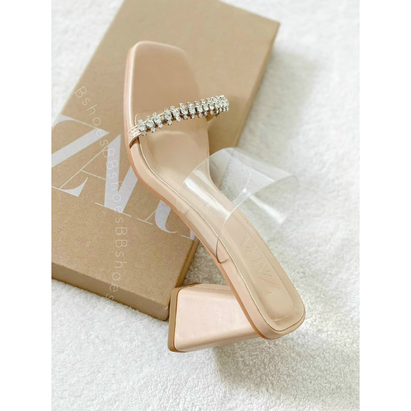Guốc quai trong mix đá zara xuất dư, tag mac xịn xò