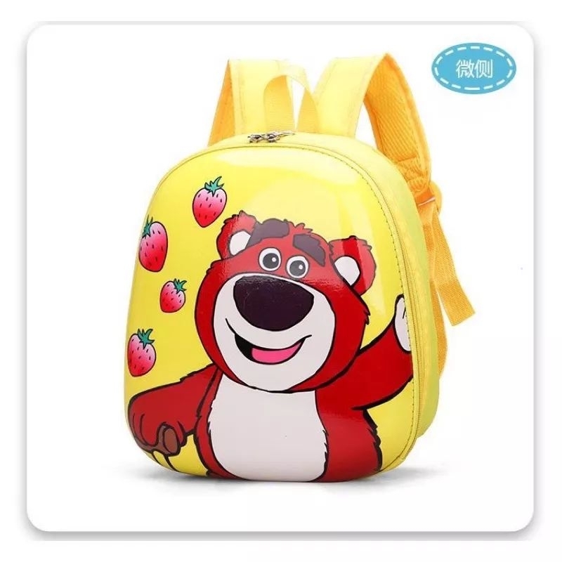Ba lô Trứng cho Bé Mầm Non Đi Học Hình Gấu Dâu Lotso Chống Thấm Nước