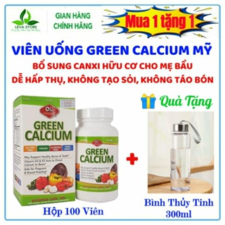 ✔️️️[Hàng Chính Hãng] Viên uống Green Calcium Mỹ - Bổ sung canxi hữu cơ cho mẹ bầu, không gây táo bón