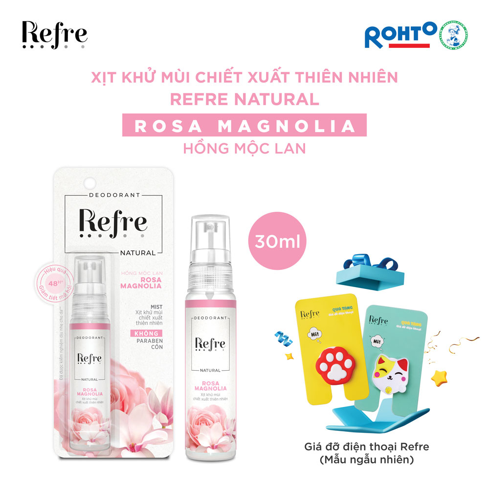 Xịt Khử Mùi Refre Natural 30ml