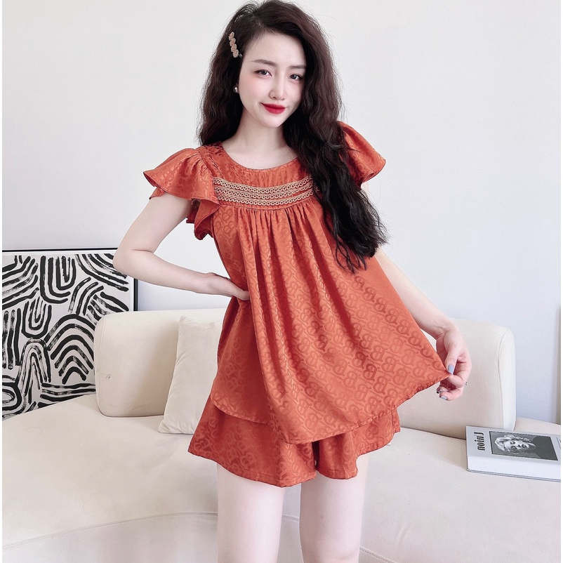 Bộ Mặc Nhà Nữ SOJUN Bộ Gấm 3 Ren Dưới 45-70Kg