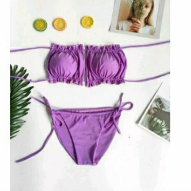 Bikini 2 mảnh đi biển bơi lội có mút ngực xinh xắn