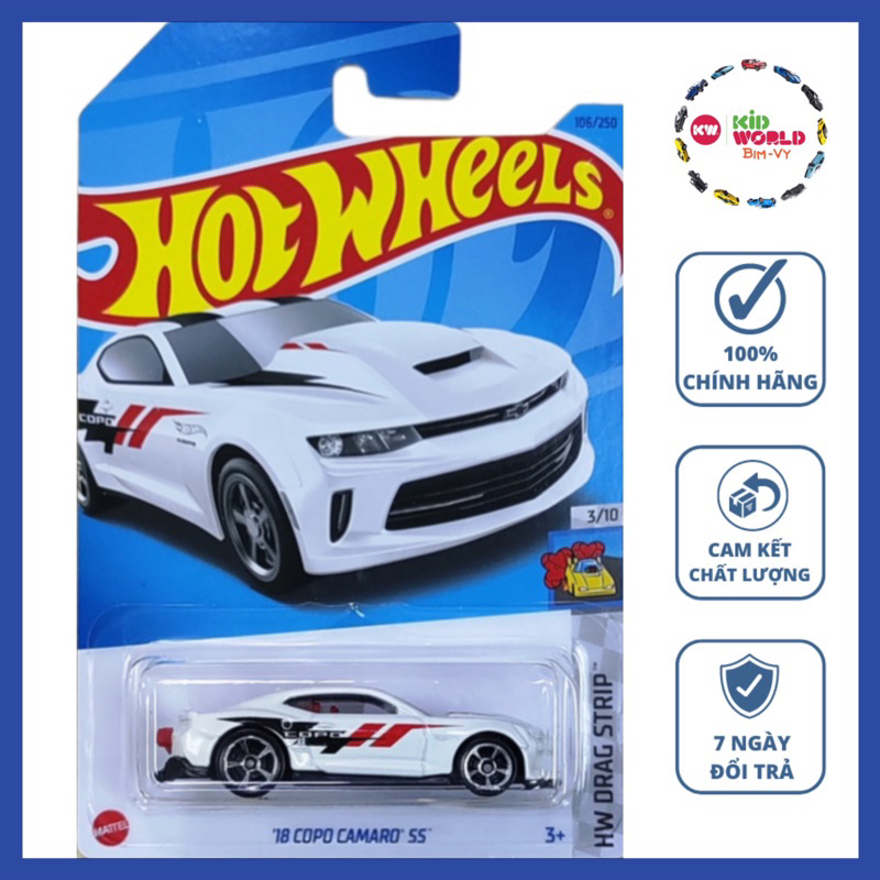 Xe mô hình Hot Wheels basic '18 Copo Camaro SS HKH28.