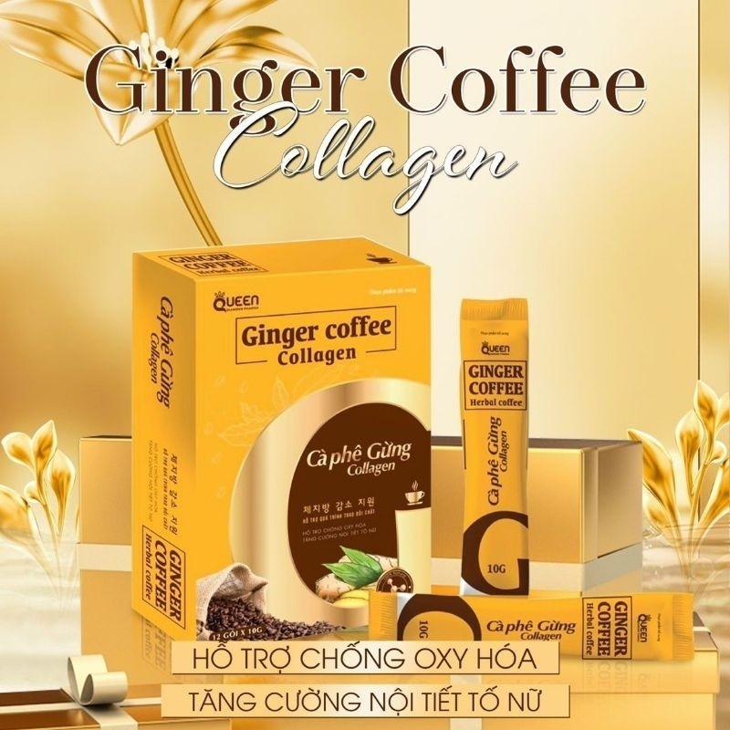 Ginger Coffee Cà Phê Gừng Giảm Cân Hộp 12 gói