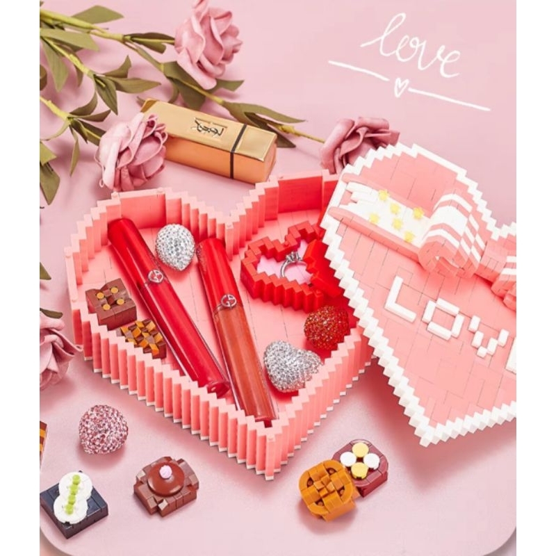 Mô Hình Lắp Ghép Hình Trái Tim Phát Sáng Có Kèm Bóng Đèn Led - Mô hình đồ chơi lắp ghép thông minh hàng có sẵn