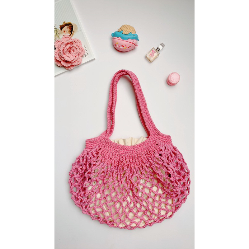 Sợi Simply cotton - Sợi cotton tái chế, đan móc túi, nón thủ công