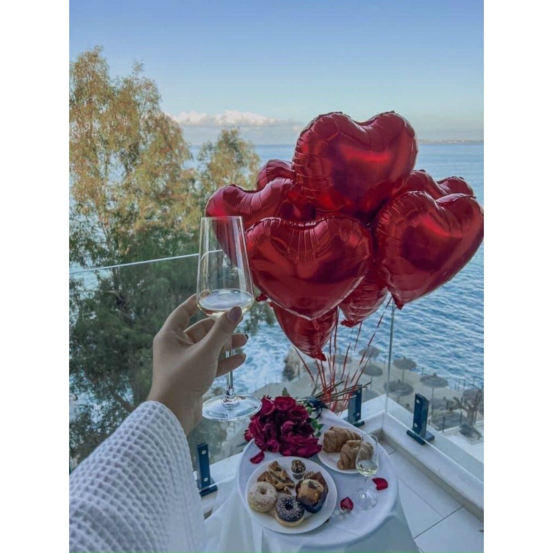 Bóng Tim nhôm trang trí