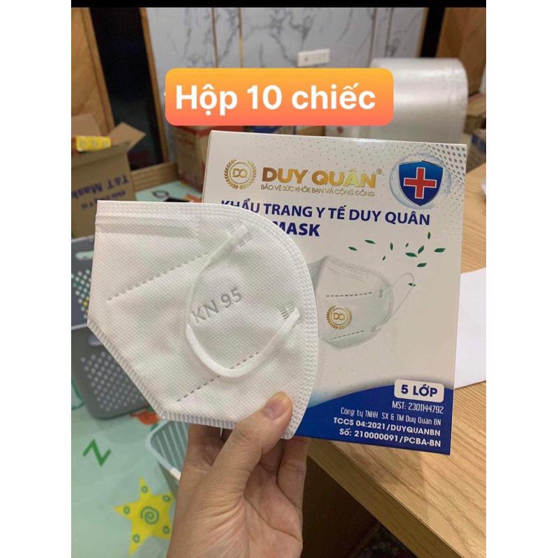 HỘP 10 CHIẾC KHẨU TRANG Y TẾ N95 KHÔNG VAN DUY QUÂN 5 LỚP