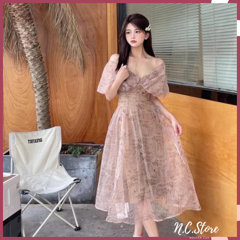 Đầm Dự Tiệc Cao Cấp 2 Dây Bệt Vai Cực Đẹp🍀N.C.Store