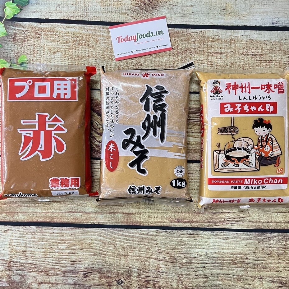 Đậu tương lên men Shiro Miso Trắng/ Aka Miso Đỏ hương vị Nhật Bản 1KG