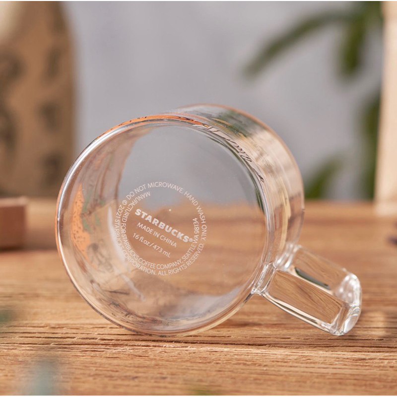 Ly Cà Phê Thủy Tinh Starbucks In Họa Tiết Graffiti Nhiều Màu Sắc