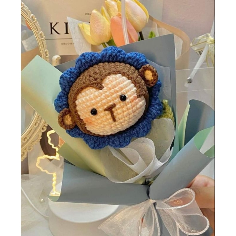 Hoa len đầu thú handmade