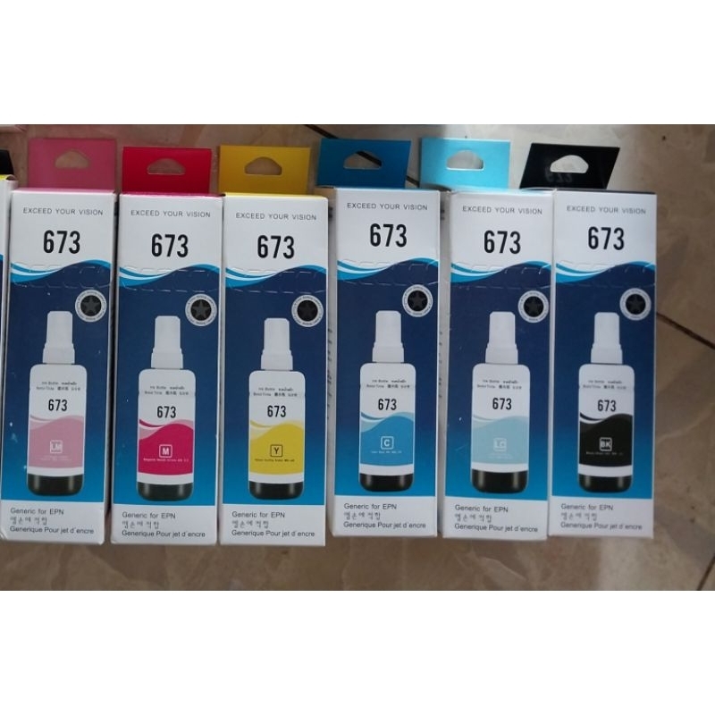 Bộ mực in dye UV 6 màu cho máy in Epson L800/L805/L1800/L850