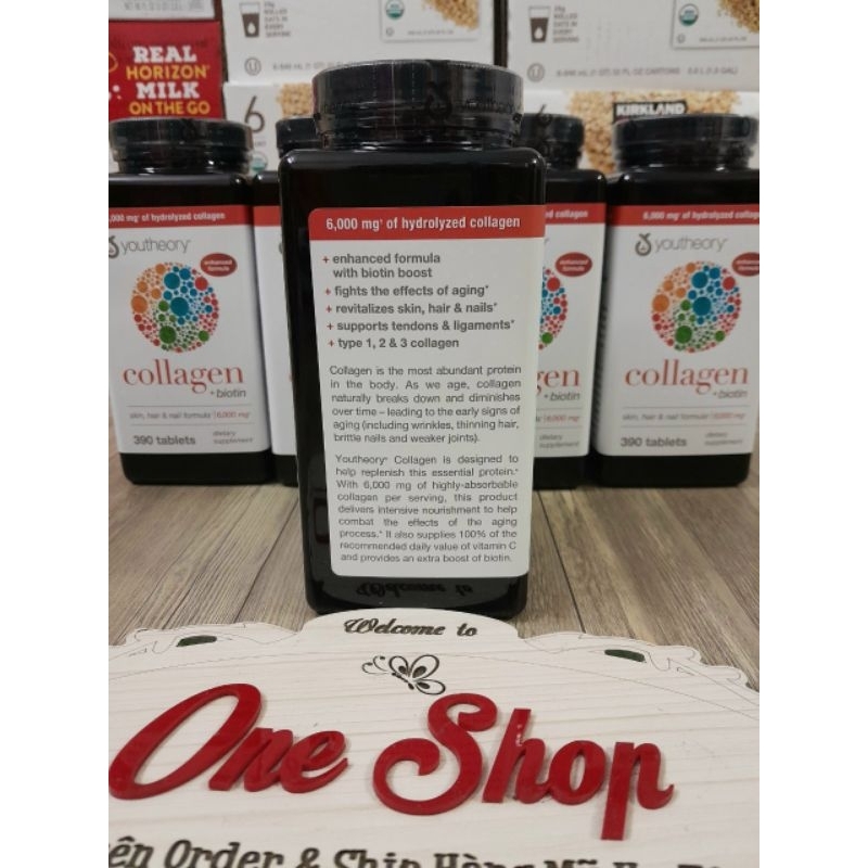 Viên uống Collagen Youtheory Type 1 2 & 3 giúp làm đẹp da dành cho nữ 390 viên của Mỹ