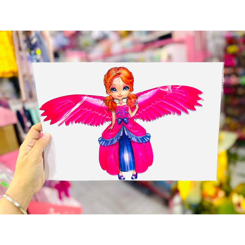 Diều Nhựa Hoạt Hình, Diều Mini Có Cần Câu Điều Khiển Kích Thước 40cm Cho Bé