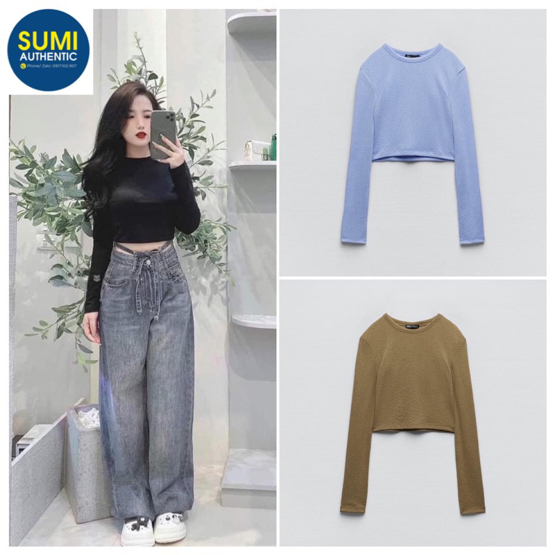 Áo thun crop top Zara auth vợt sale