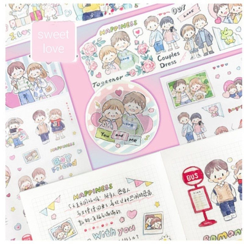 Chiết washi tape Molinta tình yêu ngọt ngào
