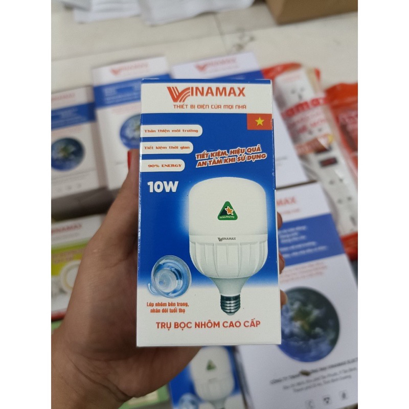 Bóng đèn Led buld trụ nhôm bọc nhựa Chính Hãng VINAMAXcông suất từ 5w-10w-15w-20w-30w-40w-50w-65w