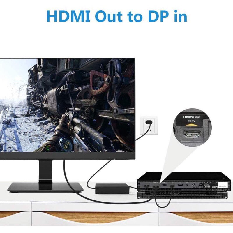 Cáp chuyển tín hiệu Hdmi ra Displayport 4k  dài 1m8 - HDMI to DP 4k