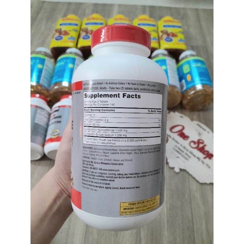 Mẫu mới - Viên uống Glucosamine Chondroitin Kirkland 280 viên của Mỹ