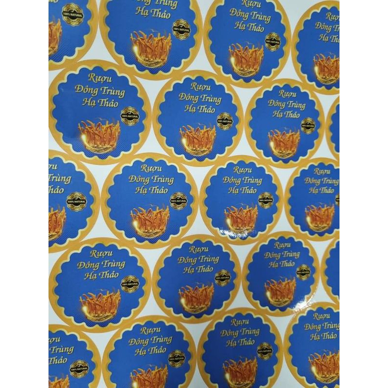 COMBO 10 TEM GIẤY TRÒN 6.5CM DÁN CHAI THỦY TINH XO