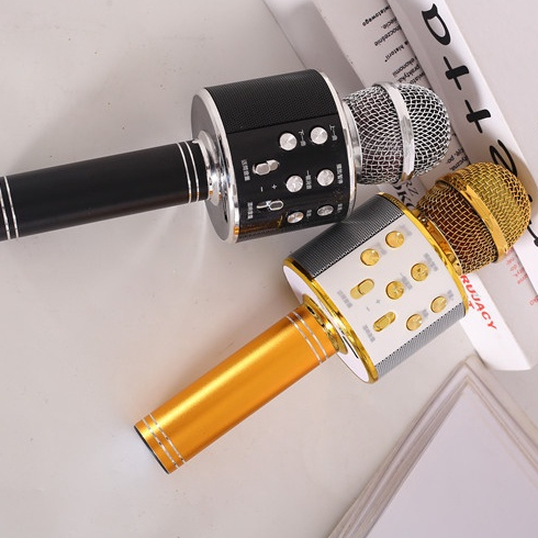 Micro Bluetooth Không Dây 858 Hát Karaoke Chất Lượng Cao